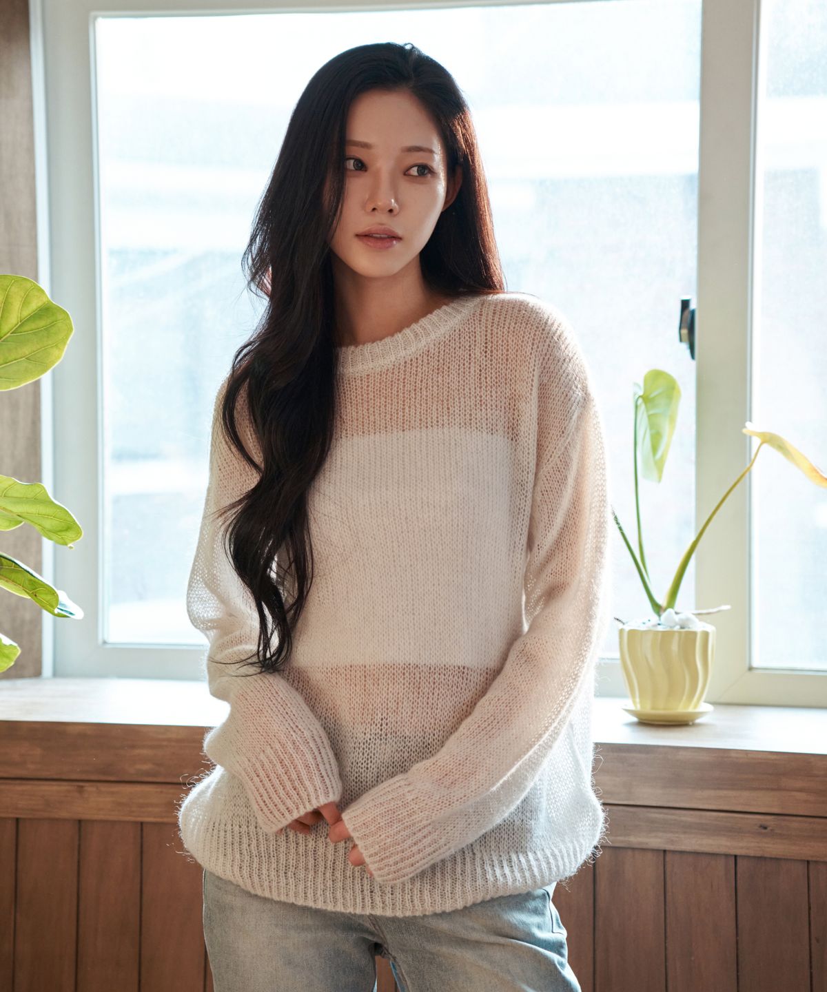 와르 포 우먼(WAARFORWOMAN) WK-24 시어 풀 오버_그레이