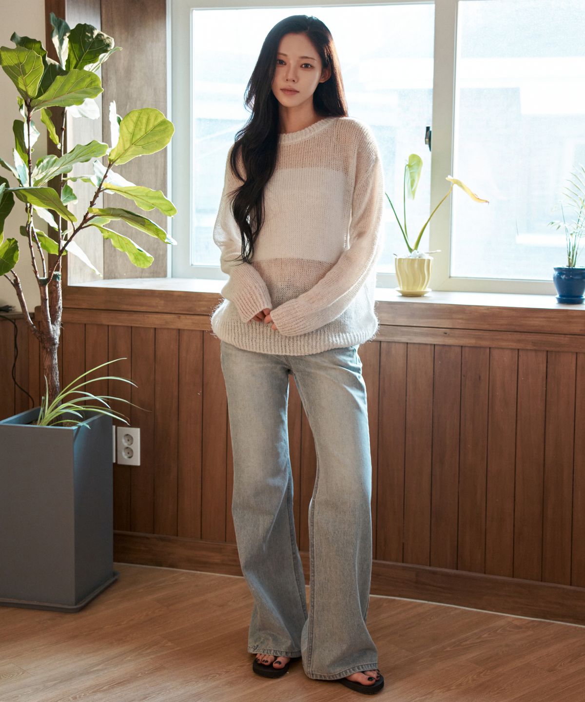 와르 포 우먼(WAARFORWOMAN) WK-24 시어 풀 오버_그레이
