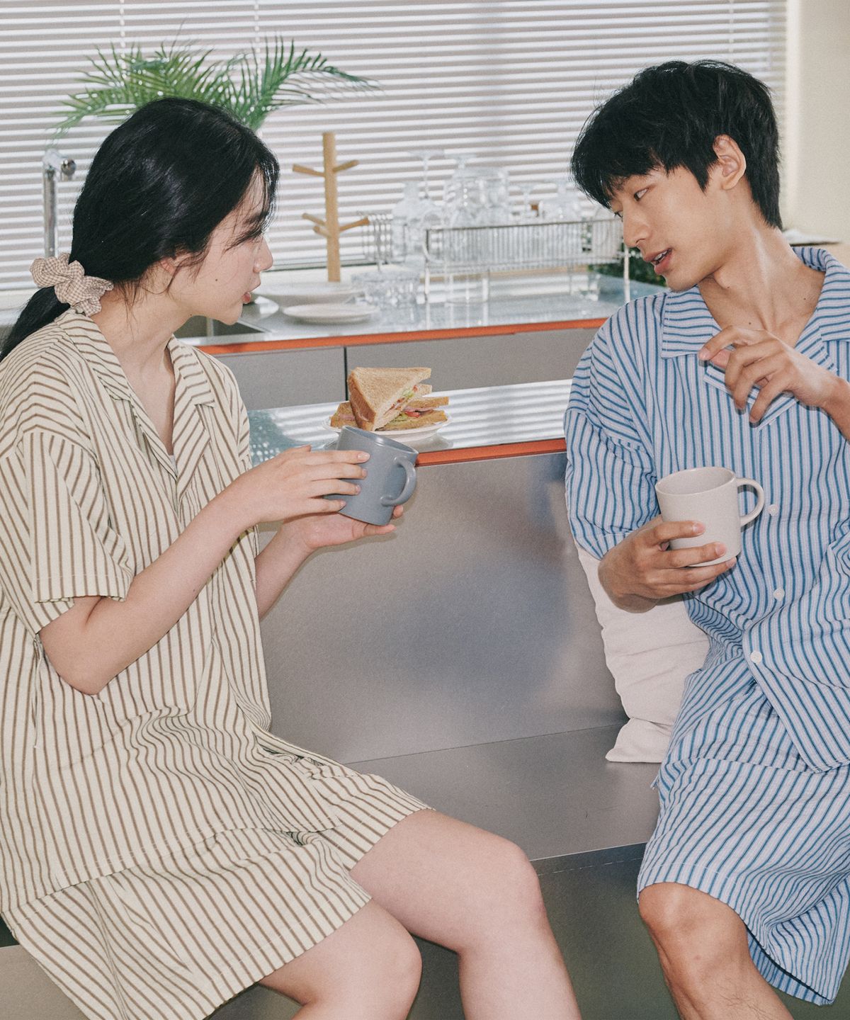 오끼뜨(OGGITT) (uni)레지던스 시어서커 파자마 선라이즈 옐로우