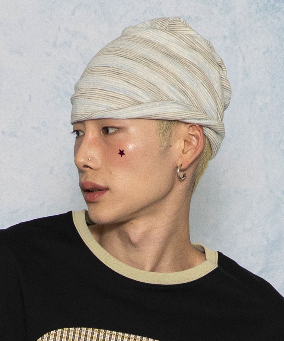 글랙(GLACK) GC085 써머 스티치 스트라이프 스냅 비니 (IVORY)