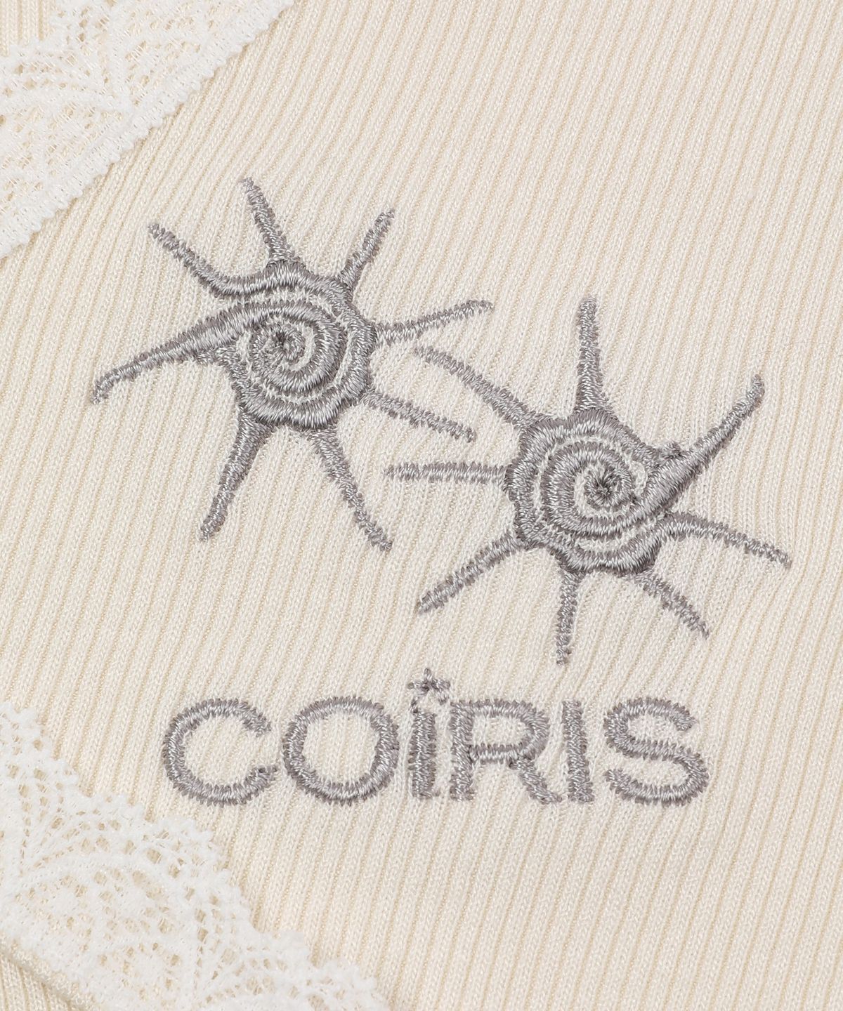 코이리스(COIRIS) 라세 레이스 크로스 브이넥 긴팔 티