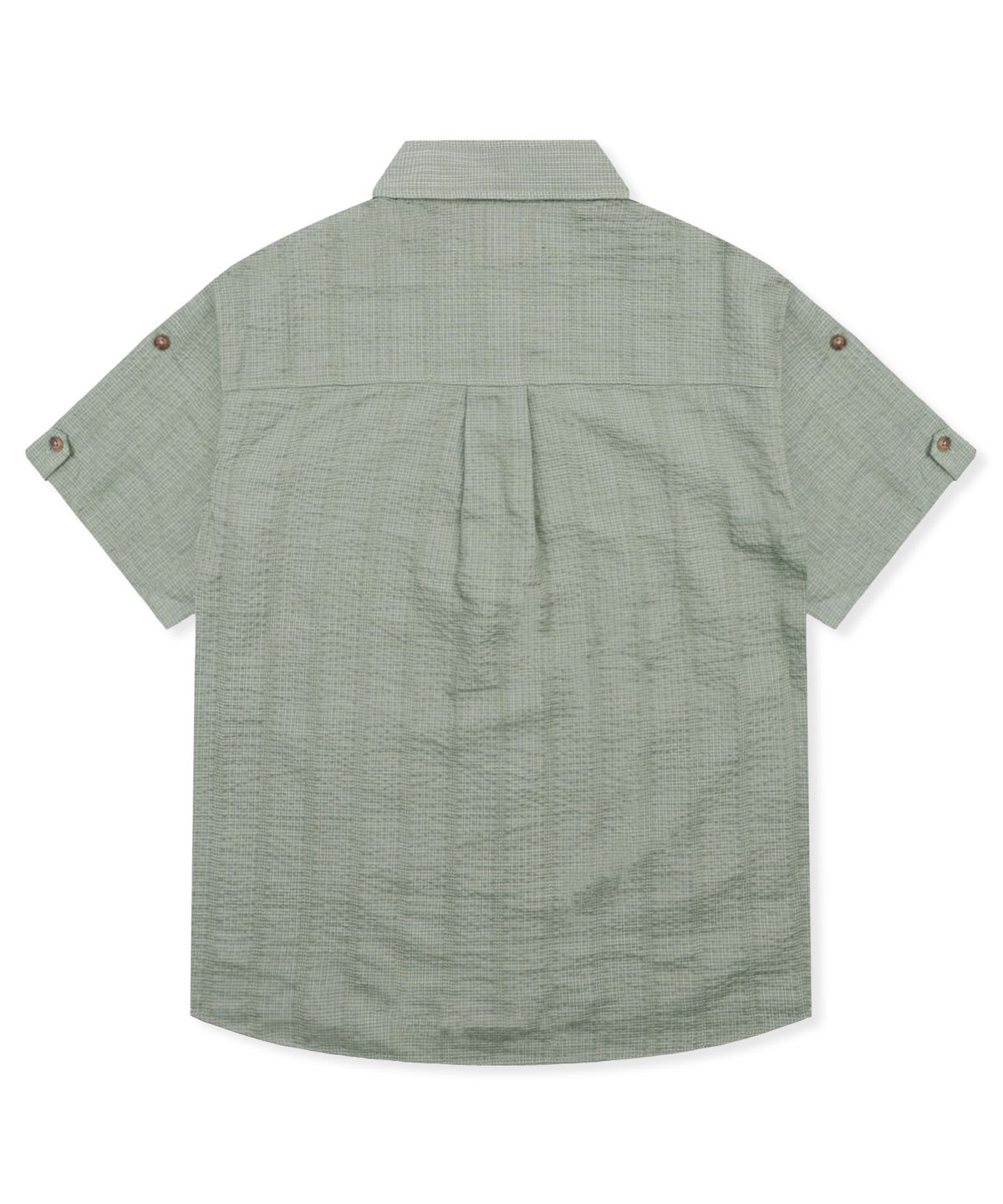 글랙(GLACK) GS019 포켓포인트 시어서커 쿠반 셔츠 (OLIVE)
