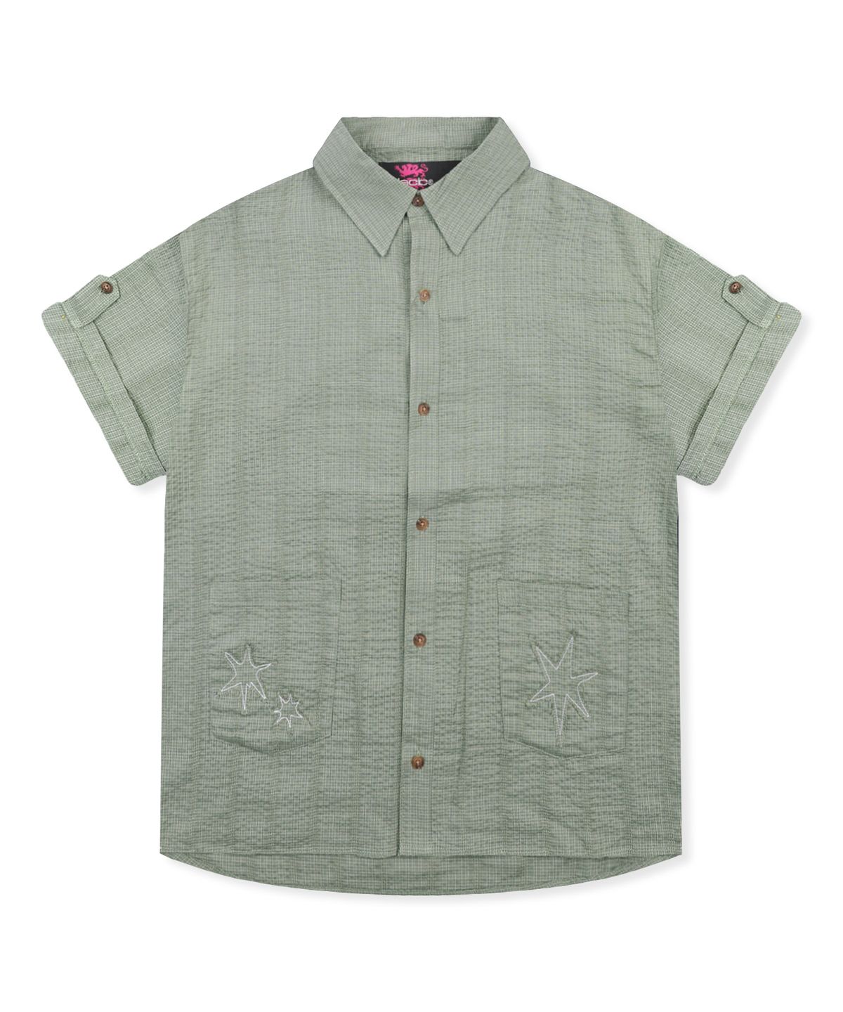 글랙(GLACK) GS019 포켓포인트 시어서커 쿠반 셔츠 (OLIVE)