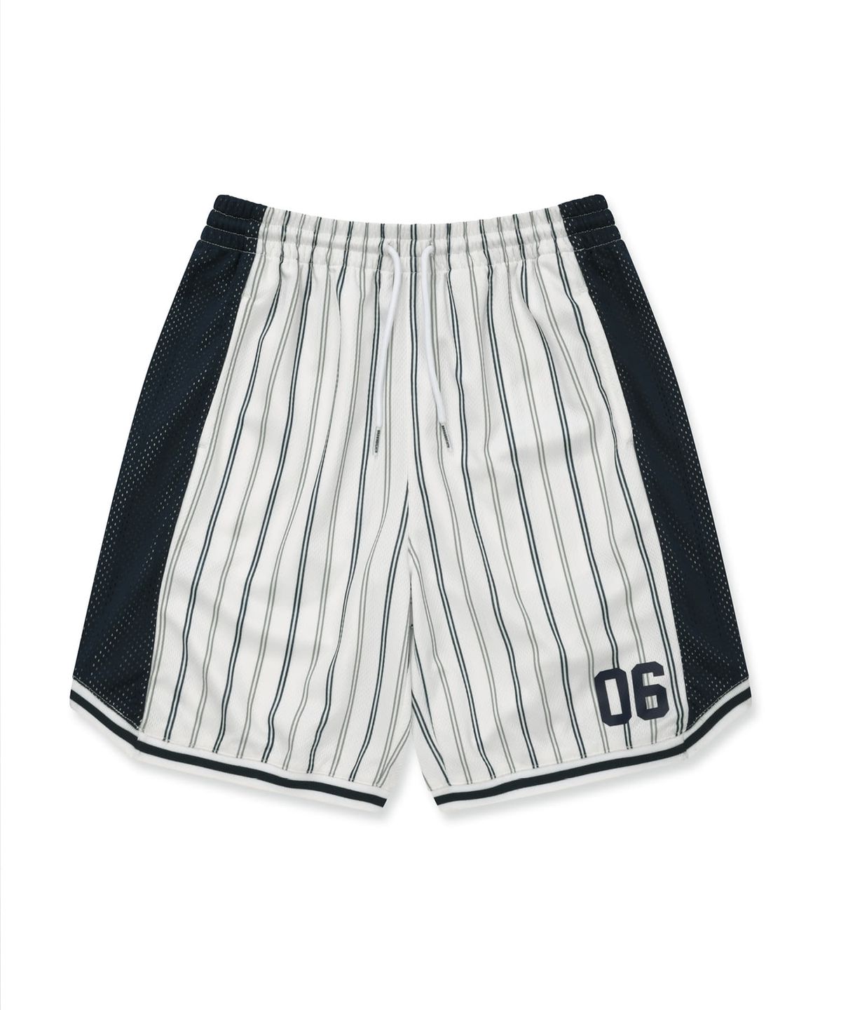 브라운브레스 키즈(BROWNBREATH KIDS) KIDS STRIPE MESH SHORTS - WHITE