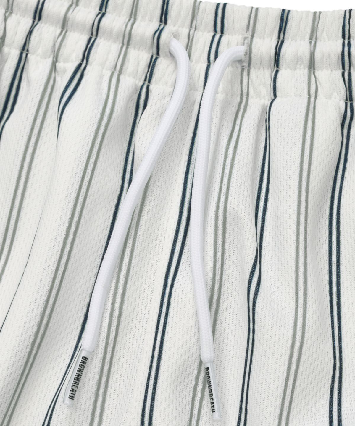 브라운브레스 키즈(BROWNBREATH KIDS) KIDS STRIPE MESH SHORTS - WHITE