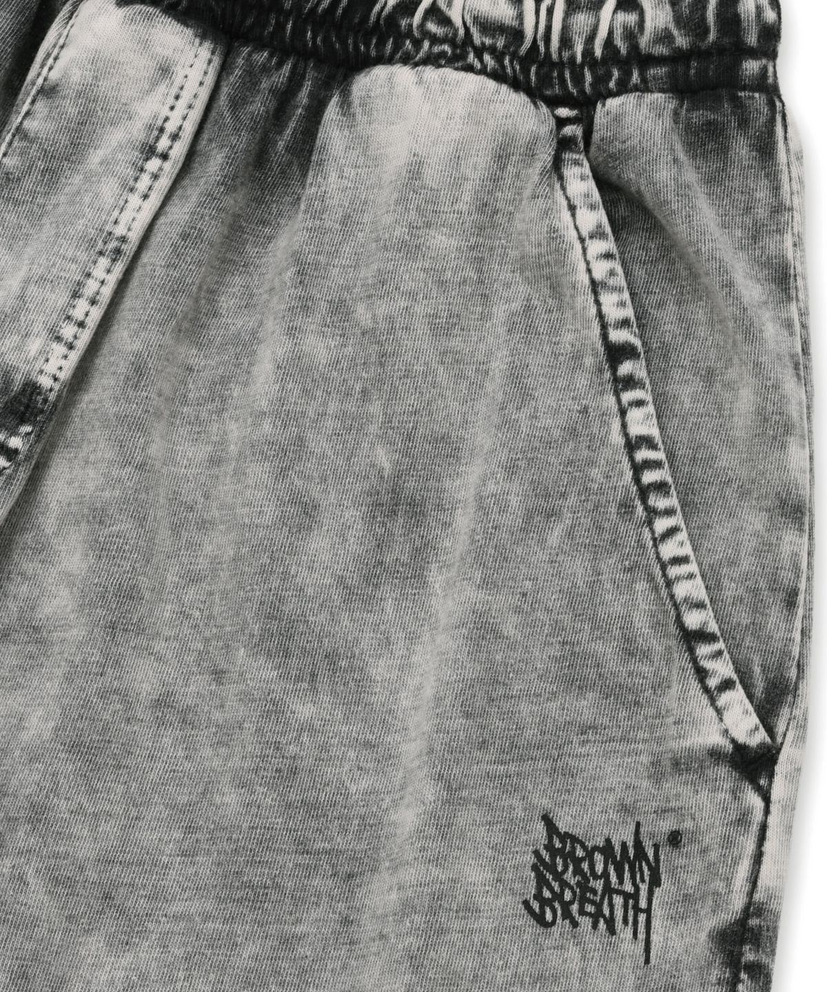 브라운브레스 키즈(BROWNBREATH KIDS) KIDS PIGMENT TAG SHORTS - CHARCOAL