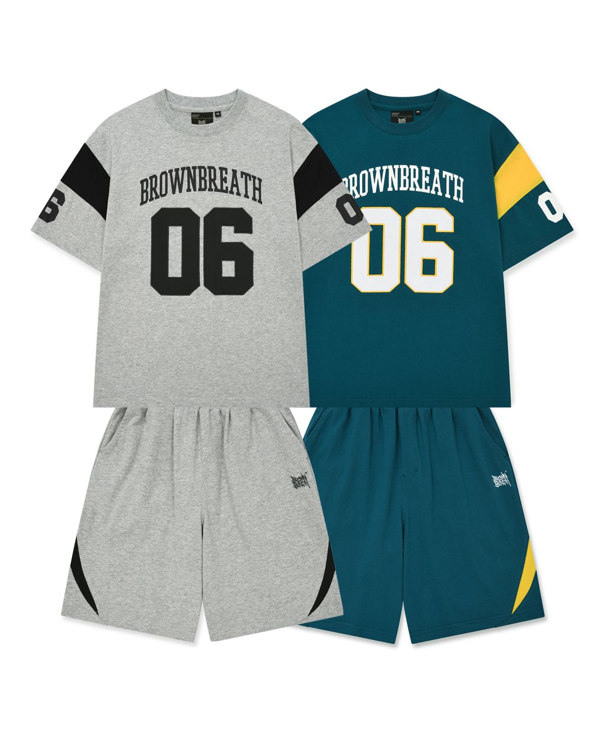 브라운브레스 키즈(BROWNBREATH KIDS) KIDS BB06 MESH PANEL TEE SETUP - 2COLOR
