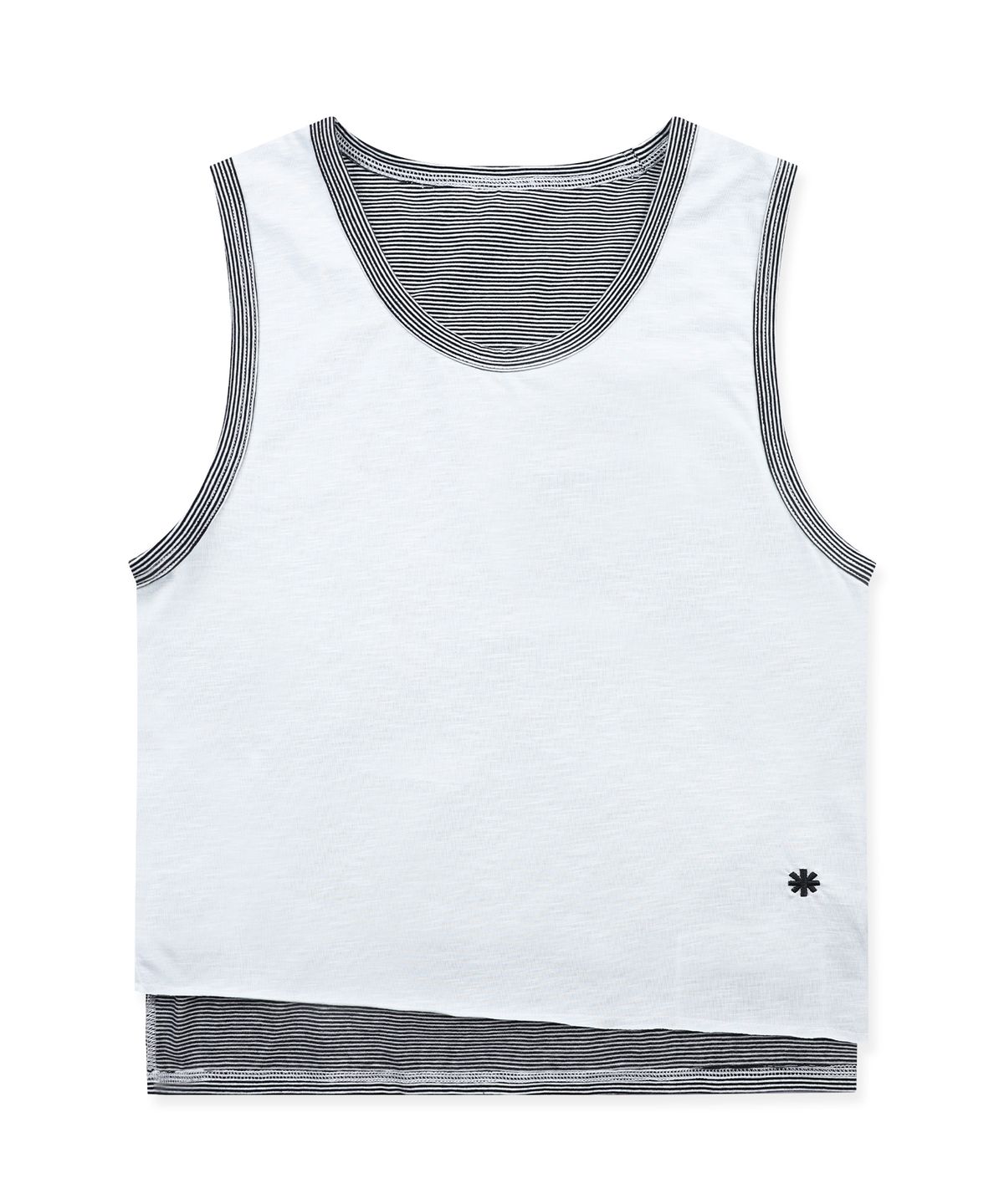 글랙(GLACK) GT186 슬로프 리버시블 스트라이프 슬리브리스 (WHITE/BLACK)