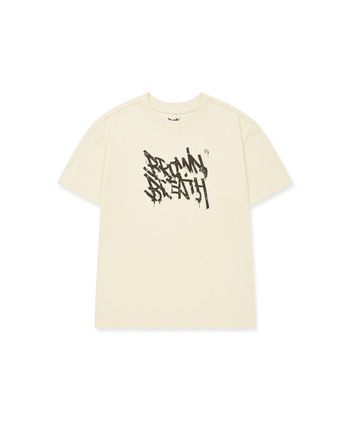 브라운브레스 키즈(BROWNBREATH KIDS) KIDS BASIC TAG ONE POINT TEE ( QUICK DRYING ) - CREAM