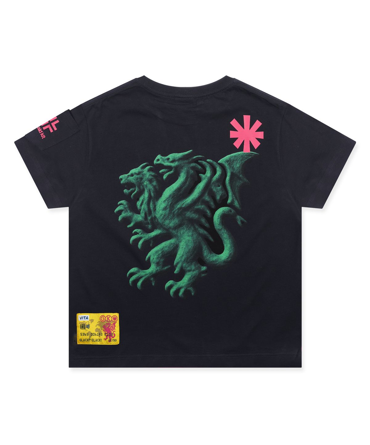 글랙(GLACK) GT180 넷중독자 세미 크롭 티셔츠 (BLACK)