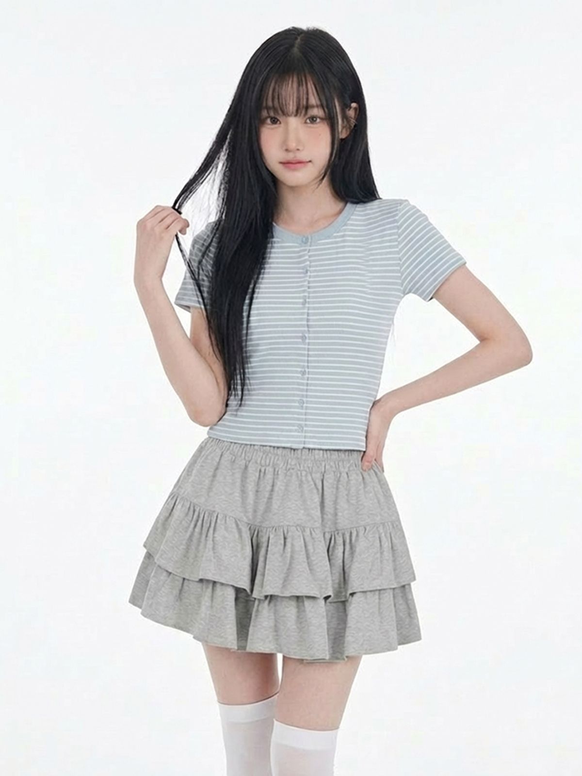 행텐 틴즈(HANGTEN TEENS) 틴즈 여아 티어드 스커트_055(14570-152-403-09)