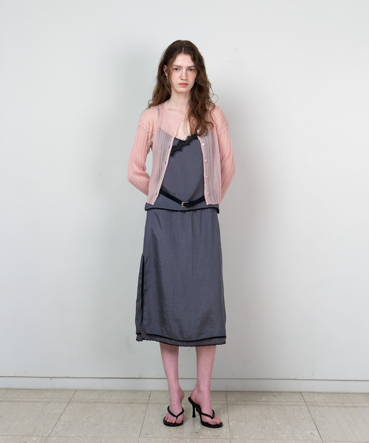 스르비(SELEVER) Nev Organza Cardigan_4 Color