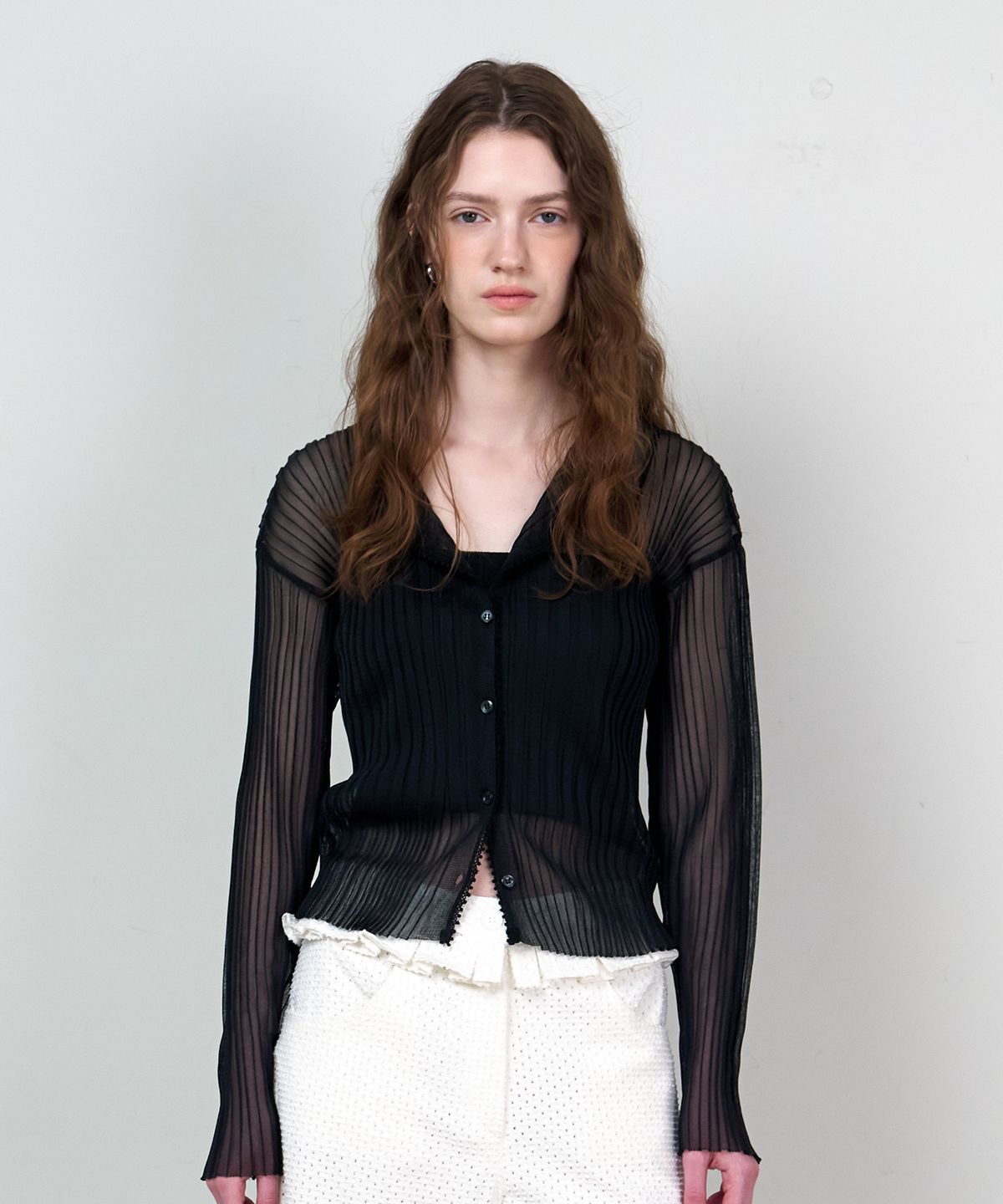 스르비(SELEVER) Nev Organza Cardigan_4 Color