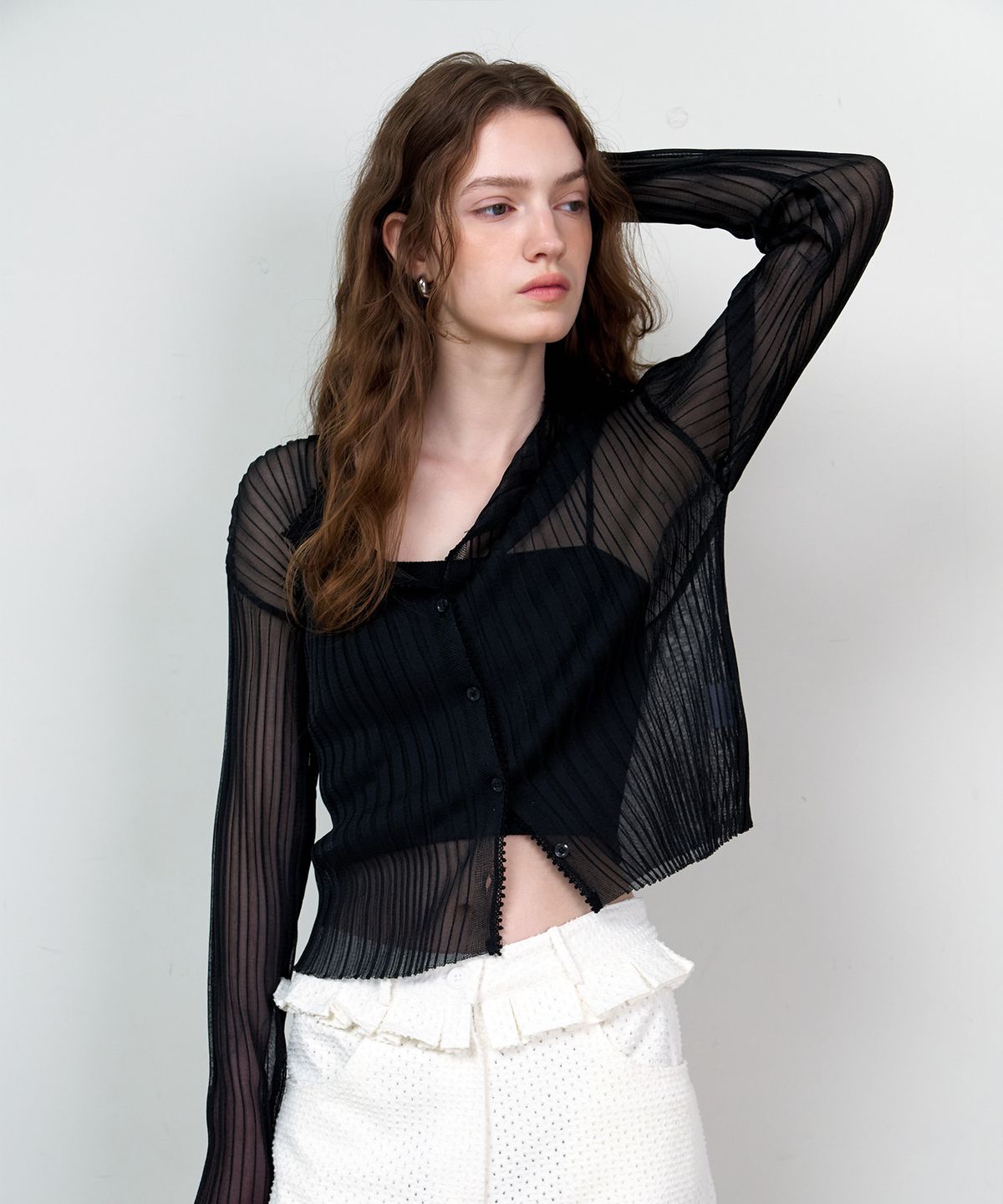 스르비(SELEVER) Nev Organza Cardigan_4 Color
