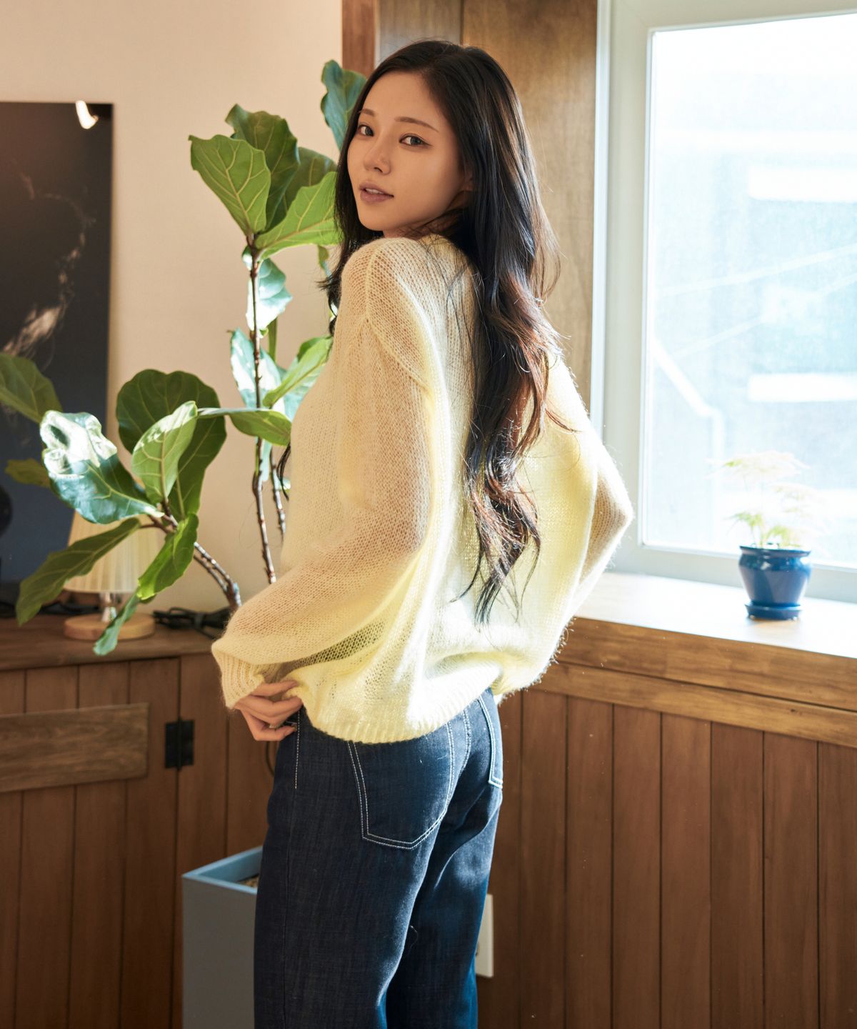 와르 포 우먼(WAARFORWOMAN) WK-24 시어 풀 오버_옐로우