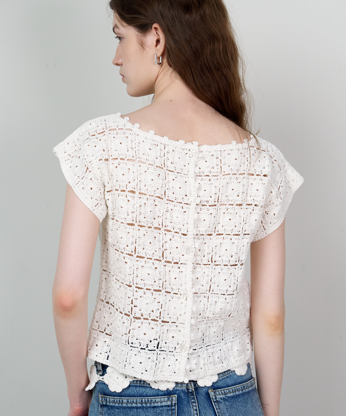 스르비(SELEVER) Lua Croche Knit Cardigan