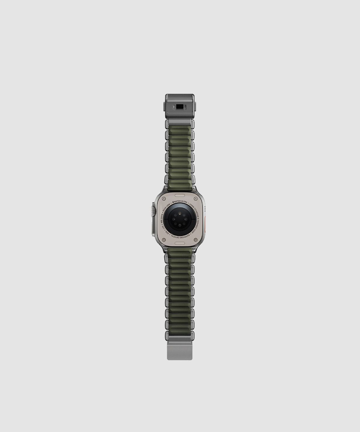 노마드(NOMAD) 애플워치 티타늄 스트랩 스트라토스 실버 x 포레스트 그린 44 45 46 49mm