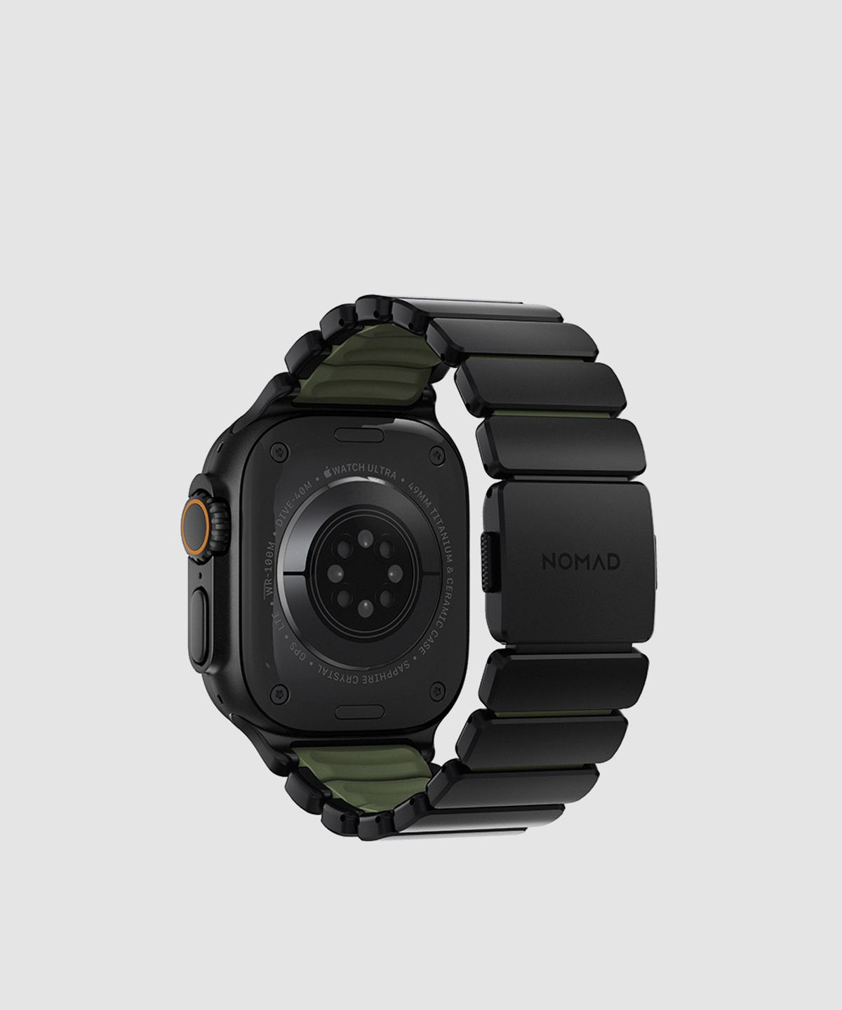 노마드(NOMAD) 애플워치 티타늄 스트랩 스트라토스 블랙 x 포레스트 그린 44 45 46 49mm