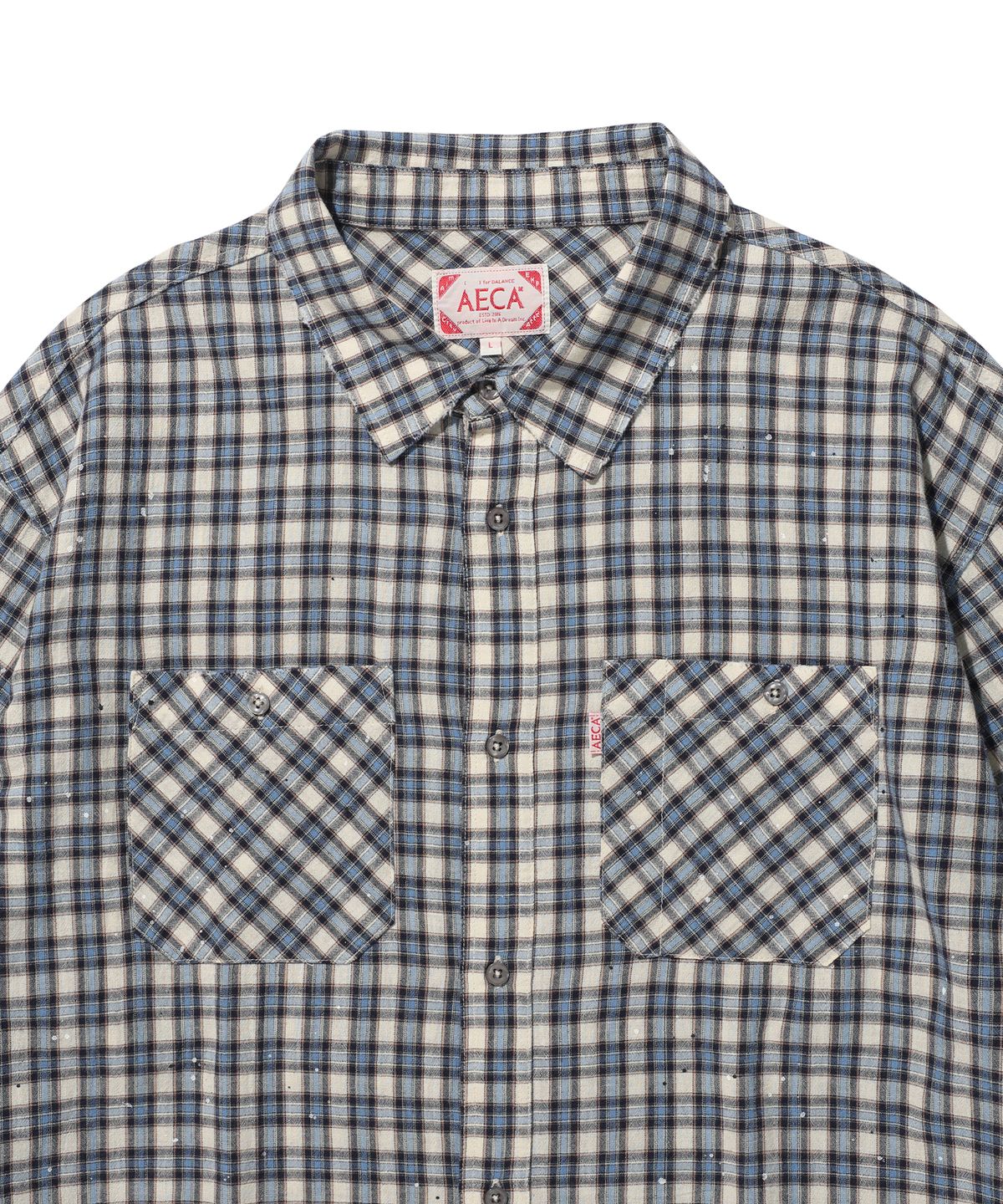 에이카화이트(AECA) PAINTED CHECK SHIRT (3color)