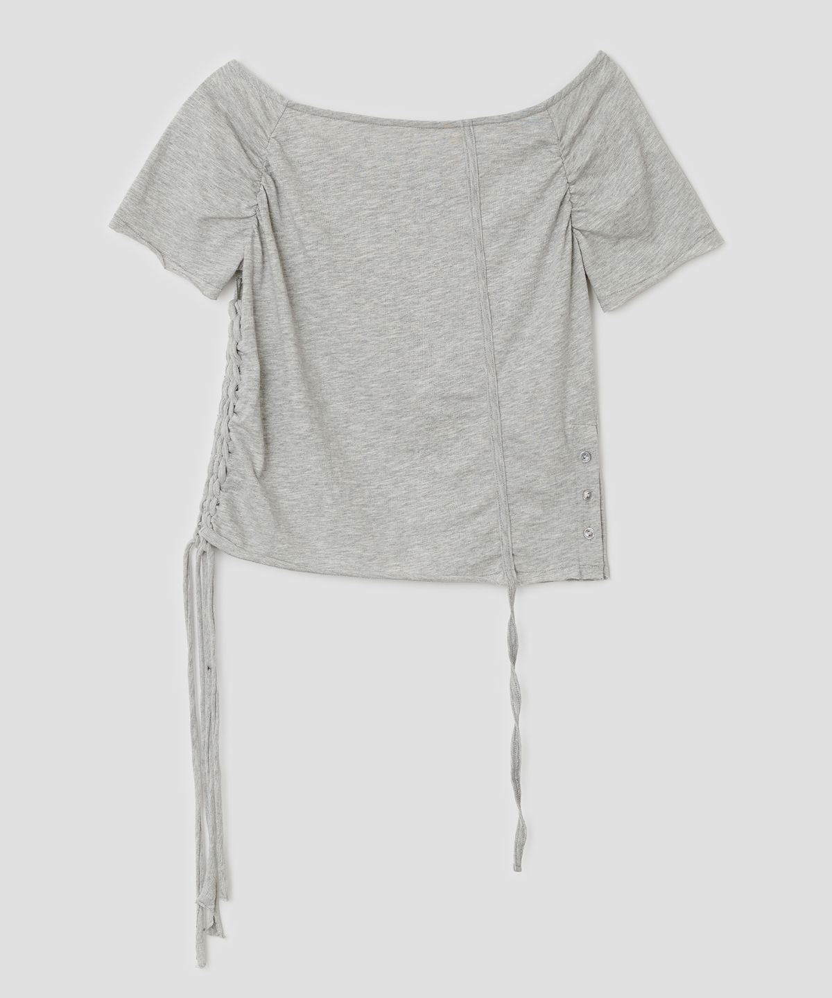 타입서비스(TYPESERVICE) Braided Strap Side Button Top [Gray]