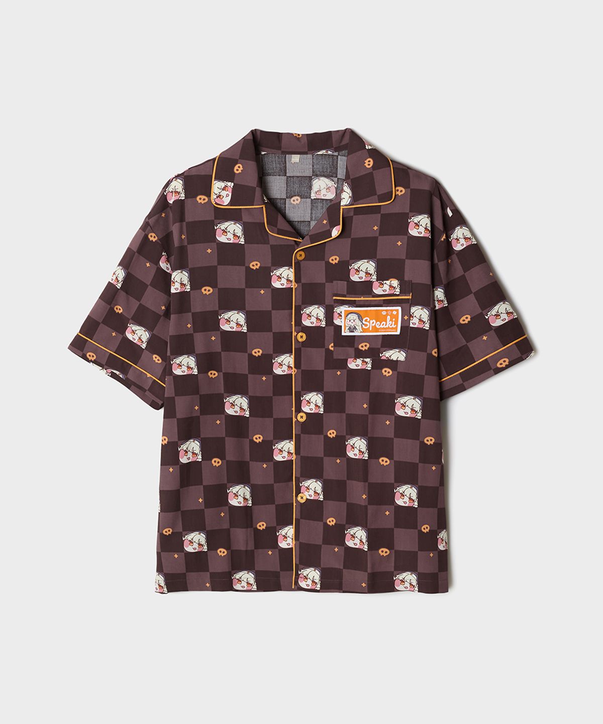 스파오(SPAO) [트릭컬 리바이브] 볼따구 반팔 파자마(BROWN)_SPPPG25U20
