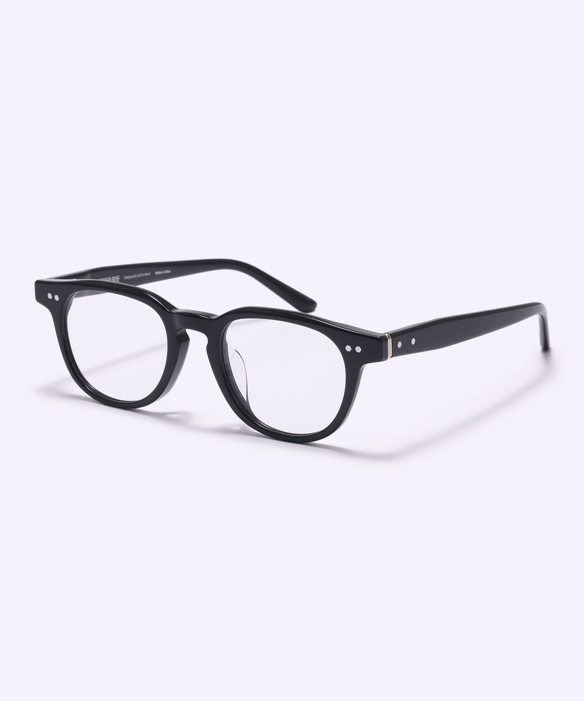 알로아이웨어(ALO EYEWEAR) [SILVERBITE] SBG7604 0909G 아세테이트 뿔테 블랙 안경테 블루라이트 렌즈 선택