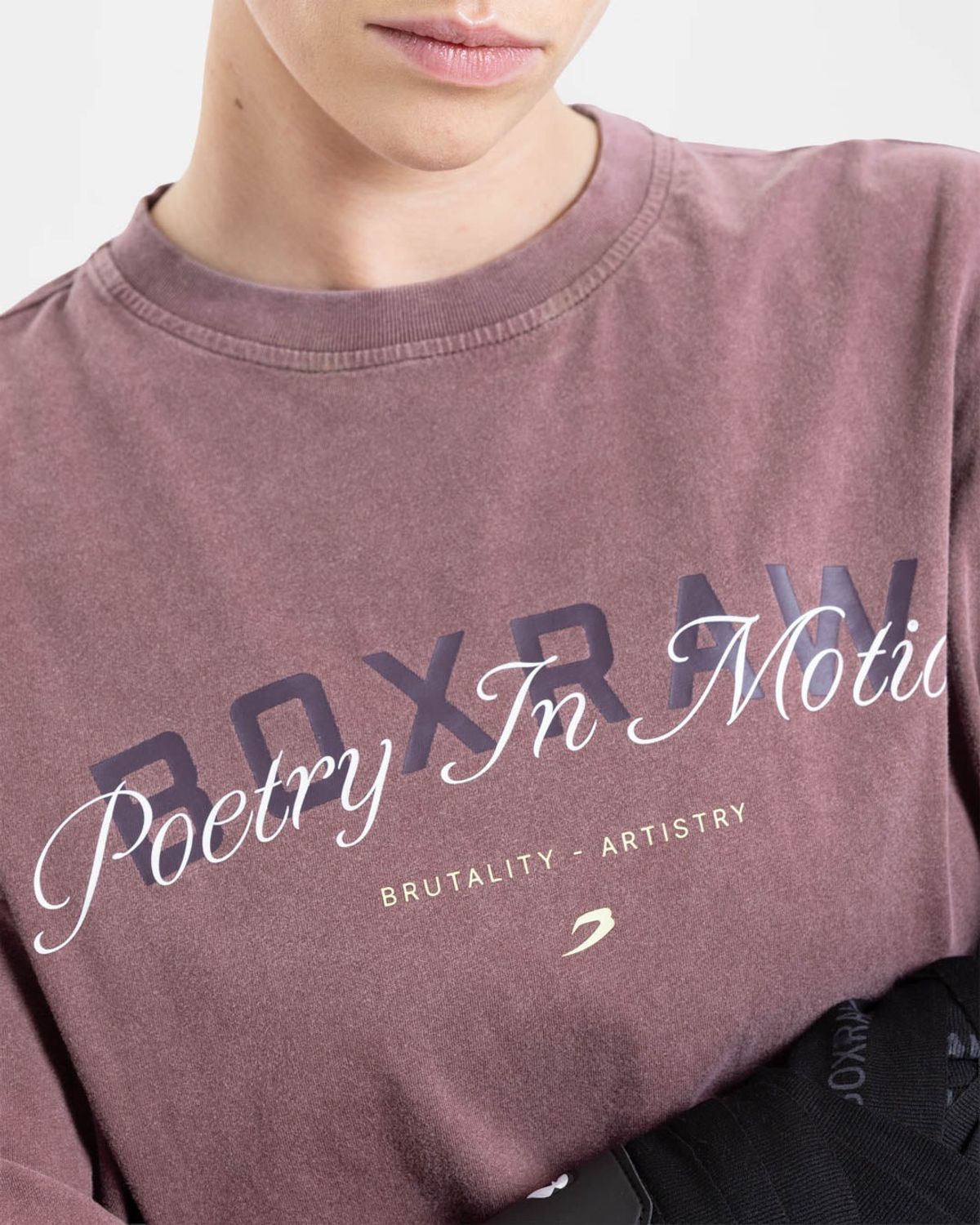 복스로(BOXRAW) Poetry In Motion 오버사이즈 티셔츠 - 여성 W BXRW-U-PIMT-W [워시드 버건디]