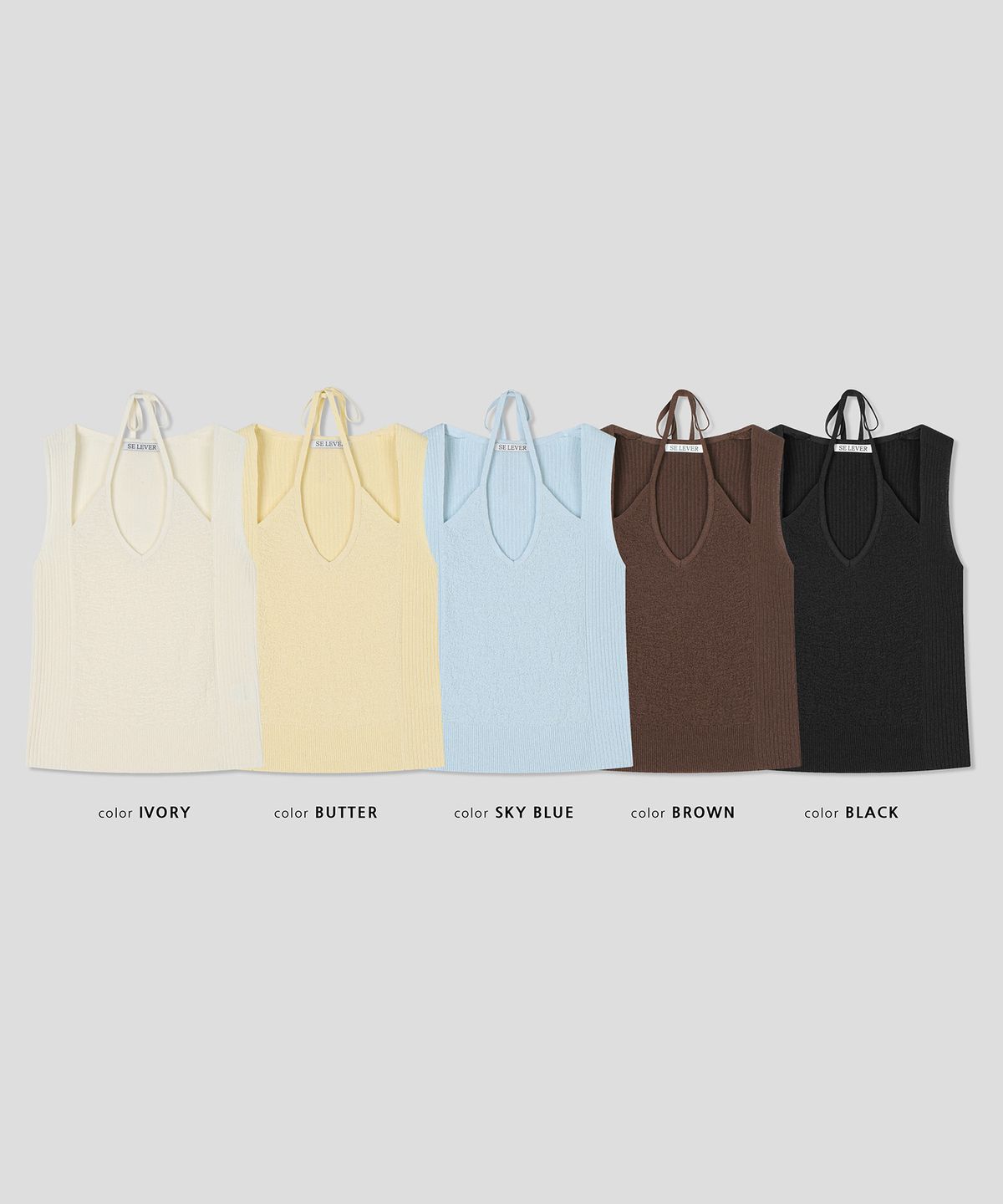 스르비(SELEVER) Venue Halter Knit_5 Color