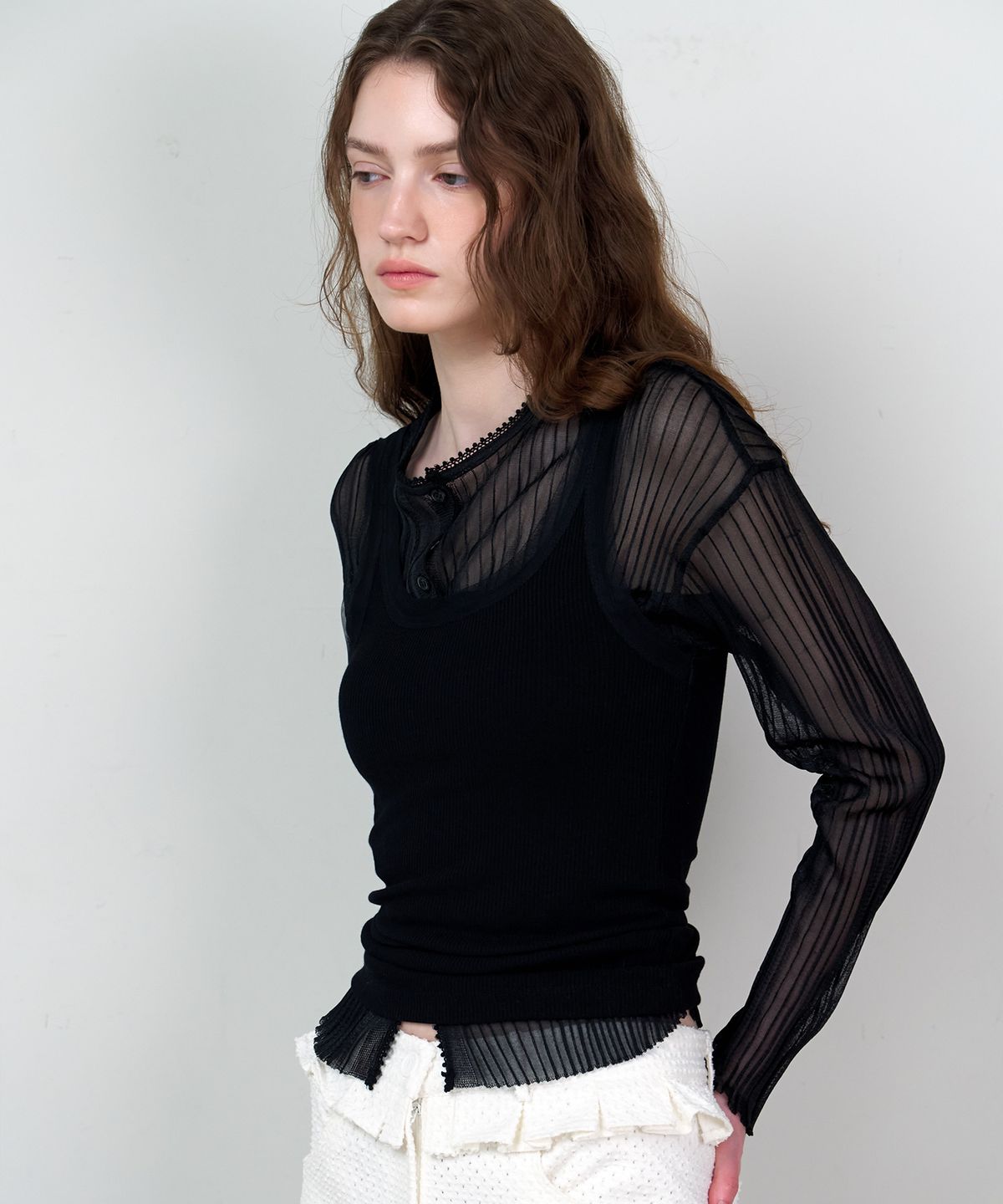 스르비(SELEVER) Sien Rib Layered Cami Top_4 Color