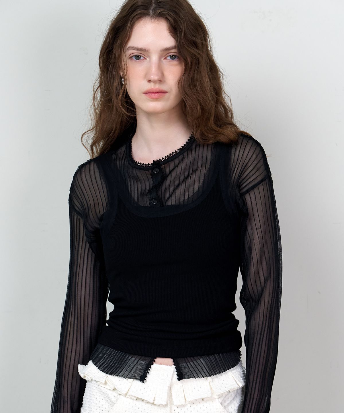 스르비(SELEVER) Sien Rib Layered Cami Top_4 Color