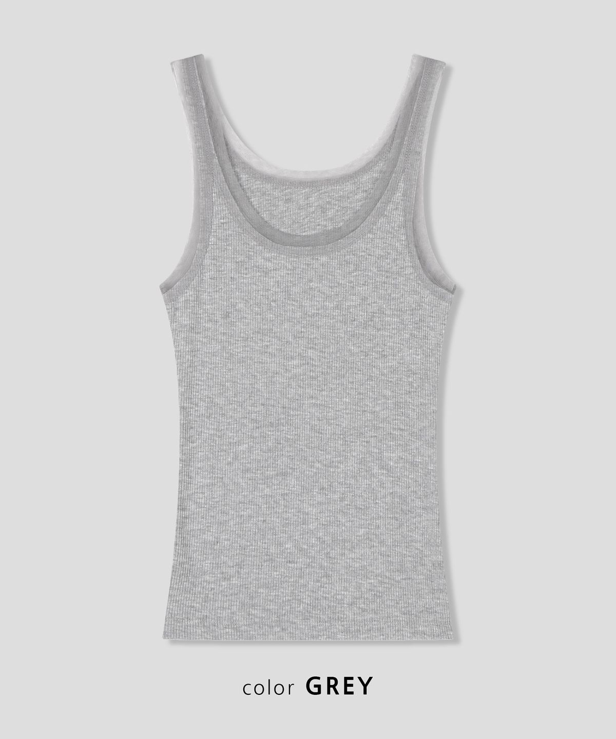 스르비(SELEVER) Sien Rib Layered Cami Top_4 Color