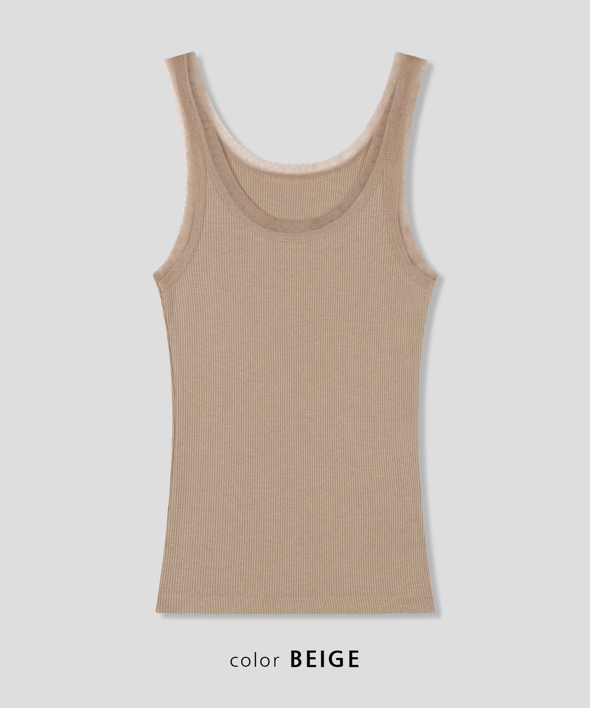 스르비(SELEVER) Sien Rib Layered Cami Top_4 Color