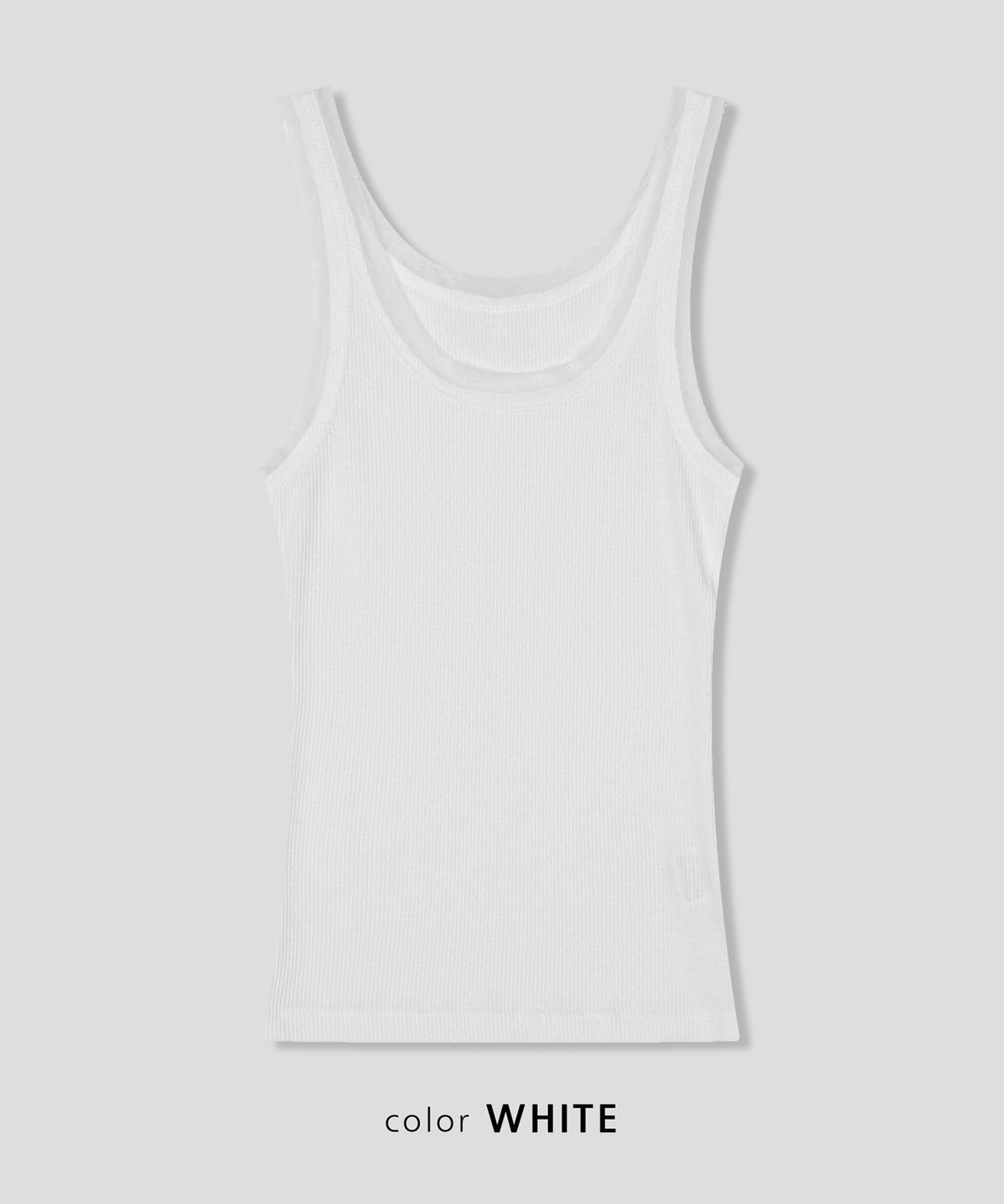 스르비(SELEVER) Sien Rib Layered Cami Top_4 Color