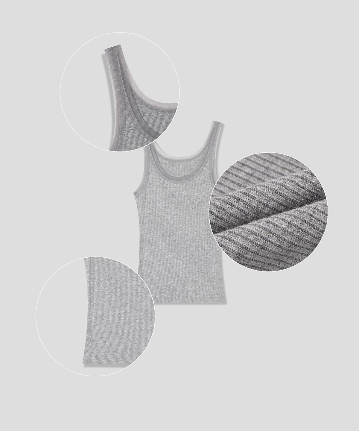 스르비(SELEVER) Sien Rib Layered Cami Top_4 Color