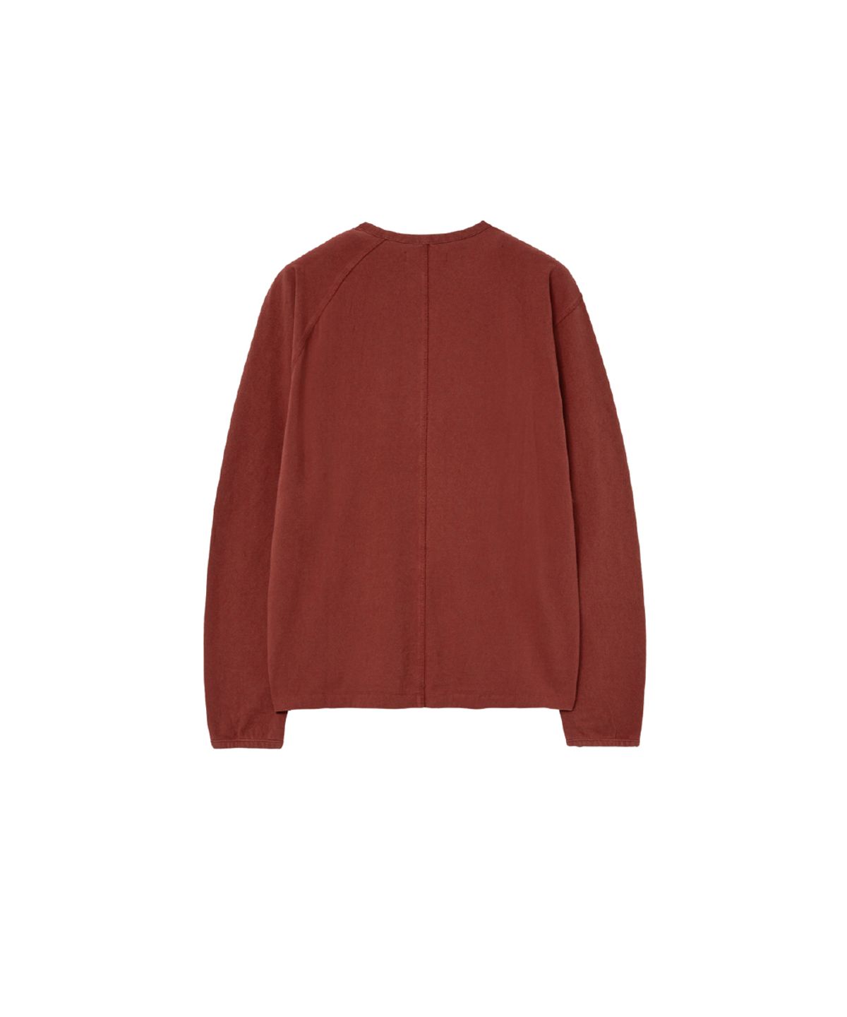 해칭룸(HATCHINGROOM) Double Henley Neck Tee Bleached Red
