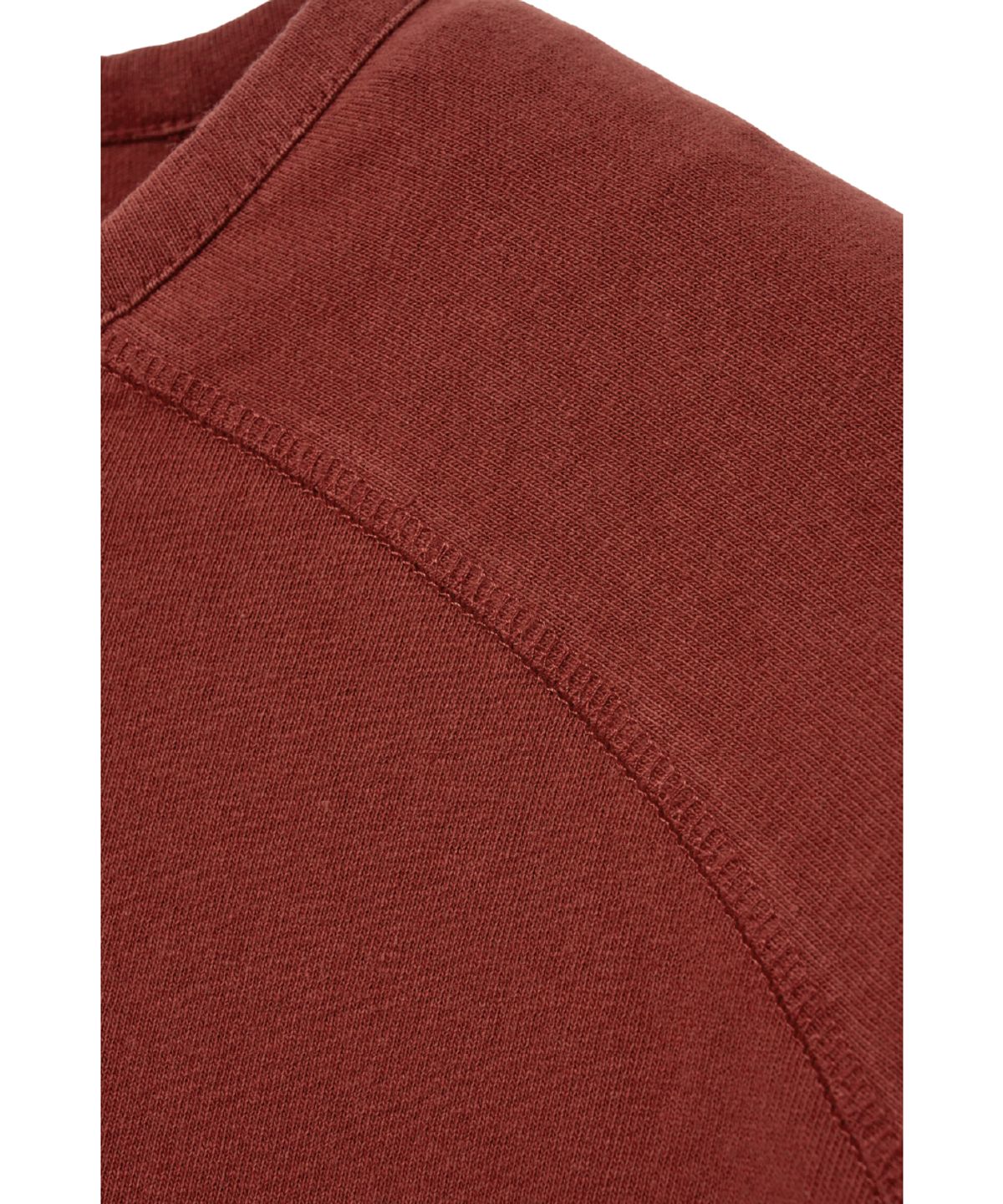 해칭룸(HATCHINGROOM) Double Henley Neck Tee Bleached Red
