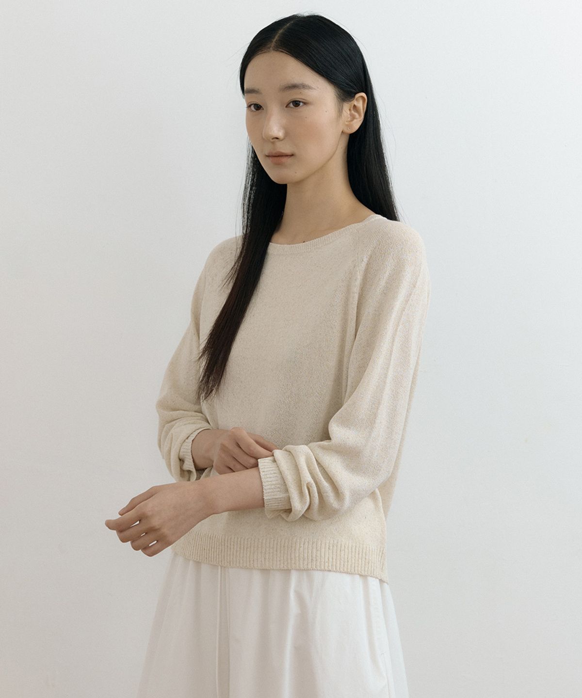 링서울(LINGSEOUL) linen raglan knit-oatmeal