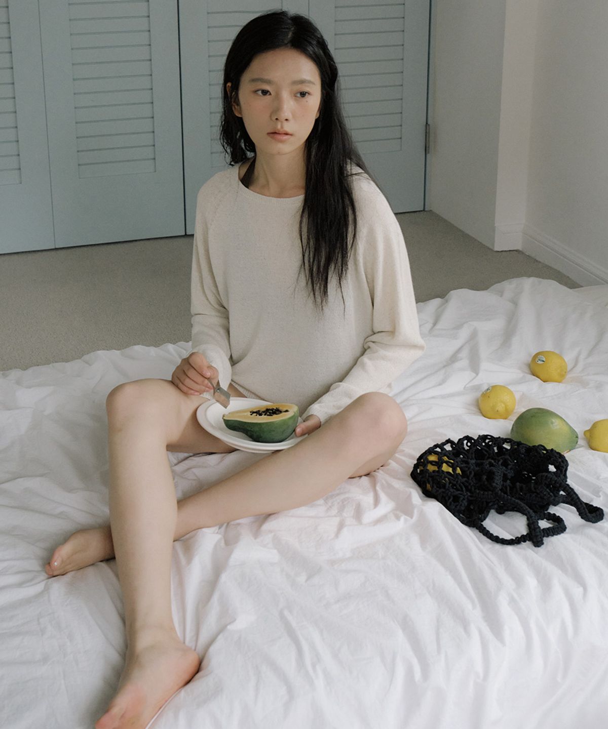링서울(LINGSEOUL) linen raglan knit-oatmeal