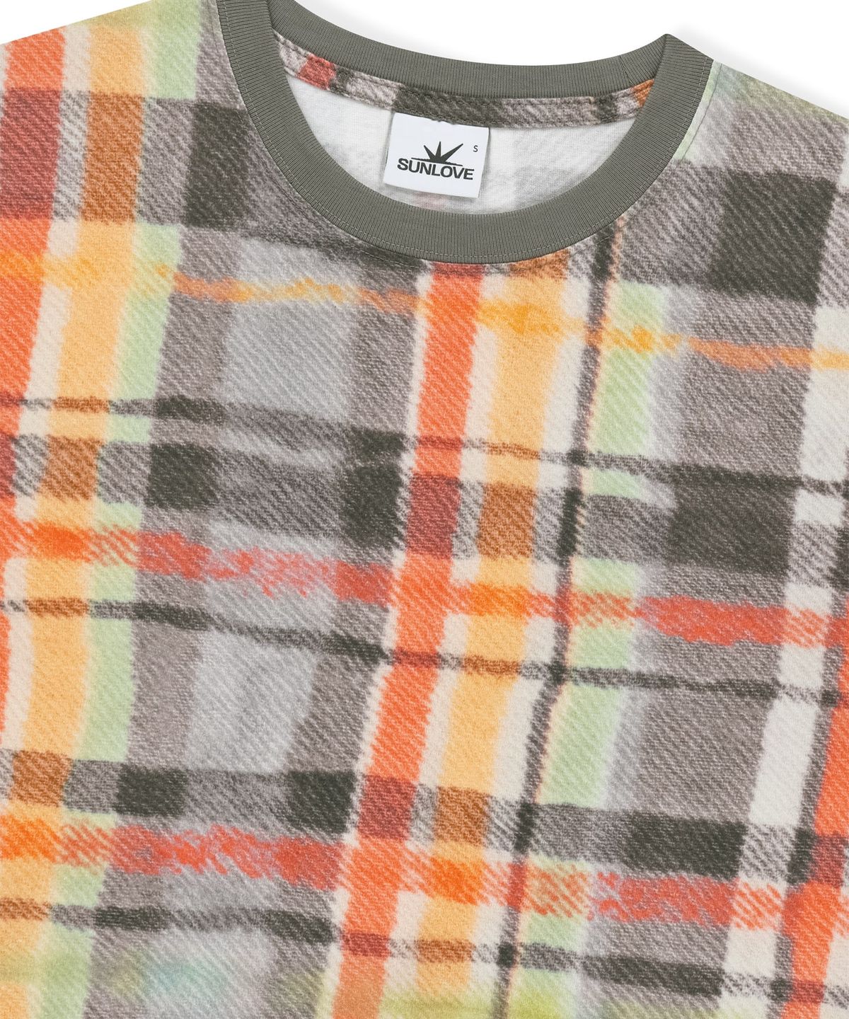 썬러브투어(SUNLOVETOUR) Plaid Tee Grey