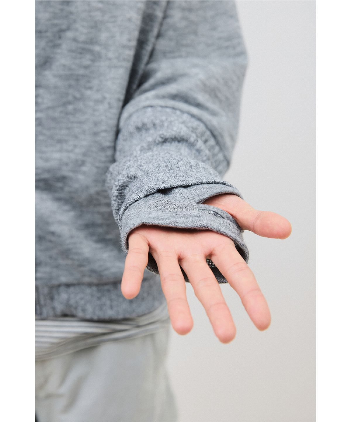 해칭룸(HATCHINGROOM) Double Sleeve Track Cardigan M.Grey