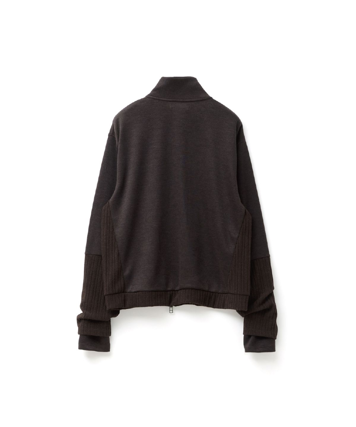 해칭룸(HATCHINGROOM) Double Sleeve Track Cardigan Dark Brown