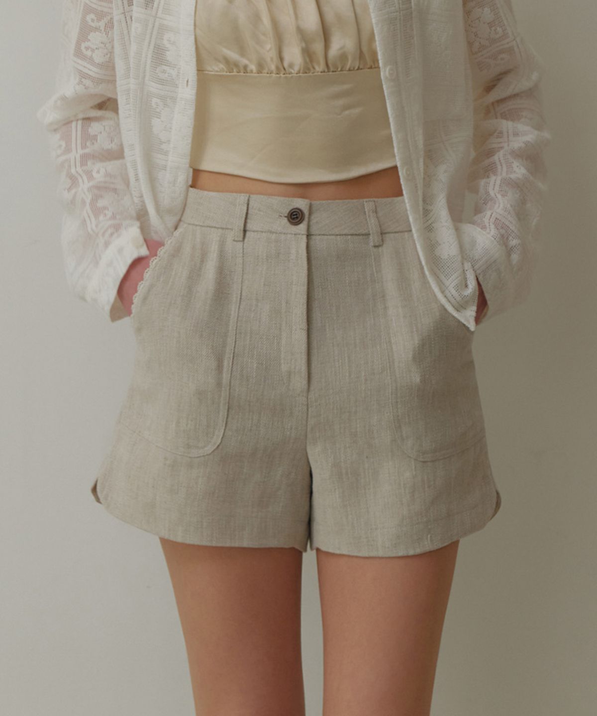 뮈르뮈르(MURMURE) 데츠 린넨 레이스포켓 팬츠_Detz Pants_3colors