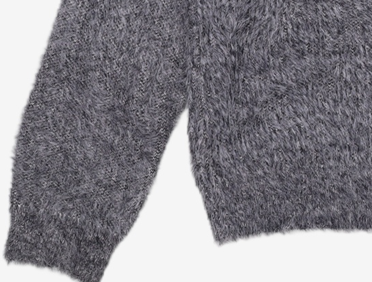 노매뉴얼(NOMANUAL) (시그니처종료)CROPPED HAIRY KNIT - 5 COLOR XL