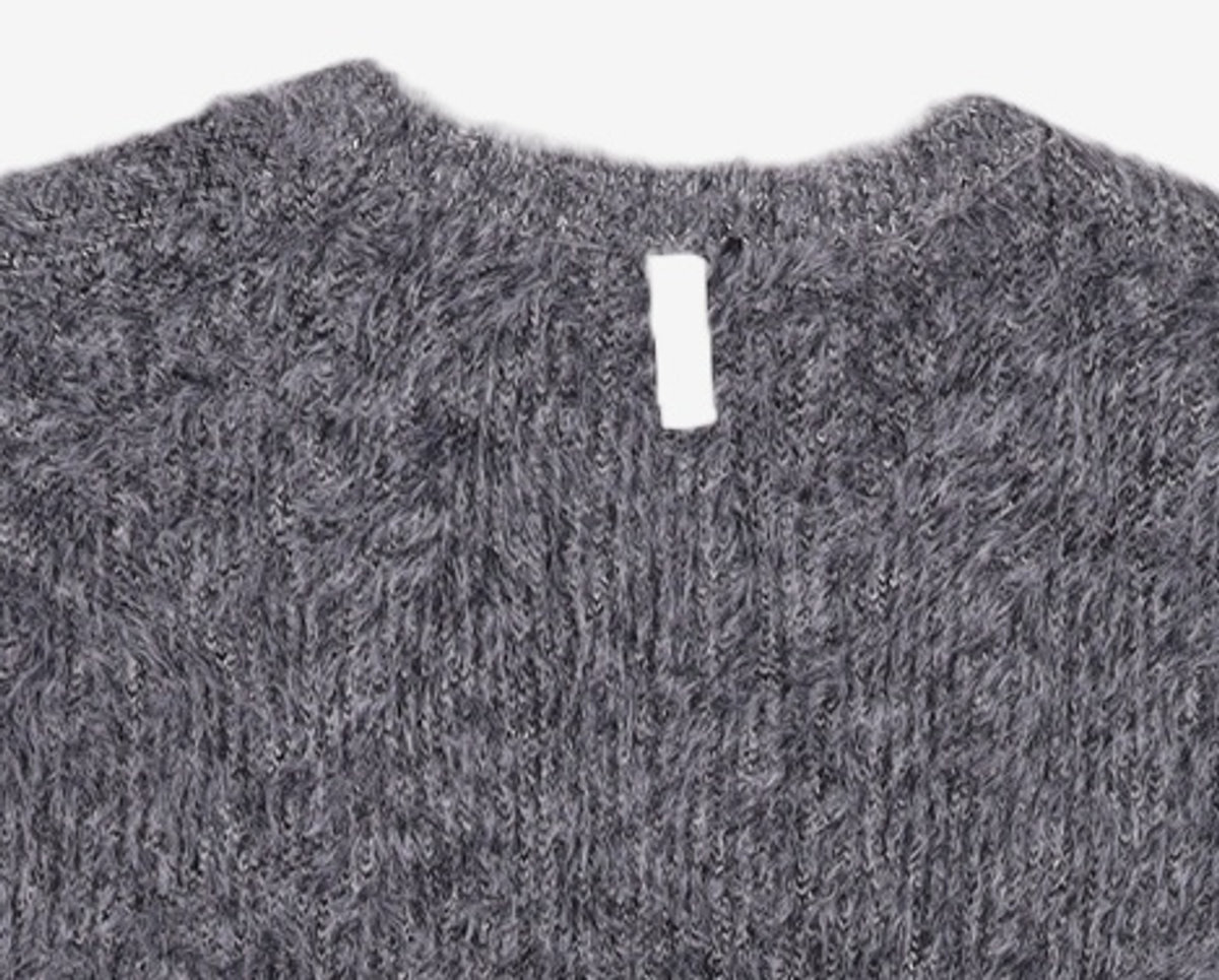 노매뉴얼(NOMANUAL) (시그니처종료)CROPPED HAIRY KNIT - 5 COLOR XL