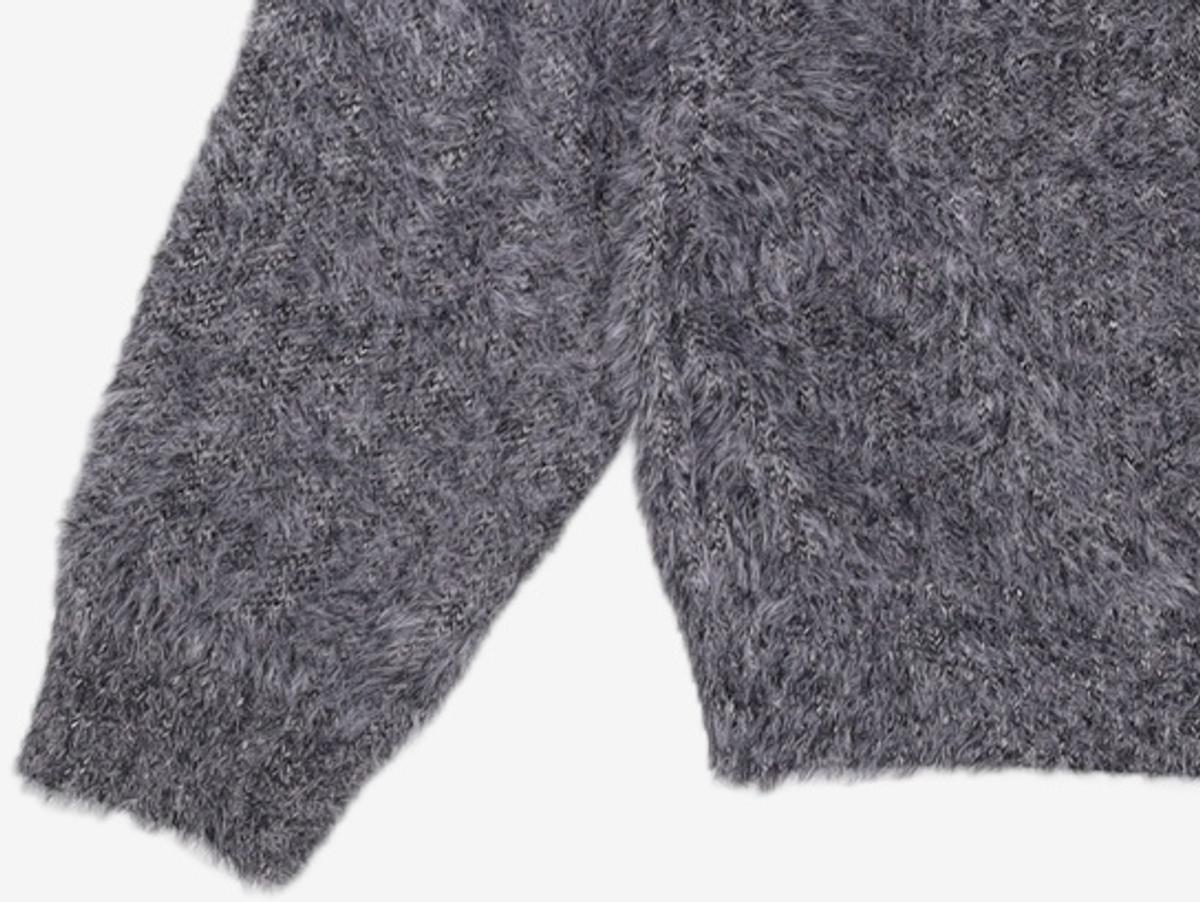 노매뉴얼(NOMANUAL) (시그니처종료)CROPPED HAIRY KNIT - 5 COLOR XL