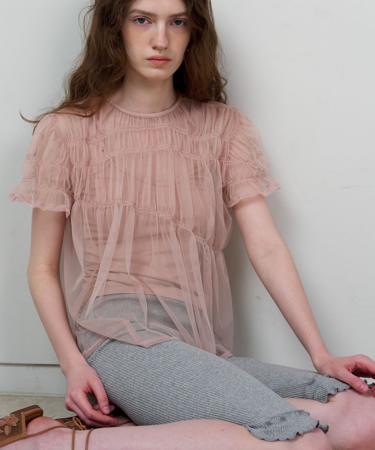 스르비(SELEVER) Frill Banding Capri Pants_2 Color