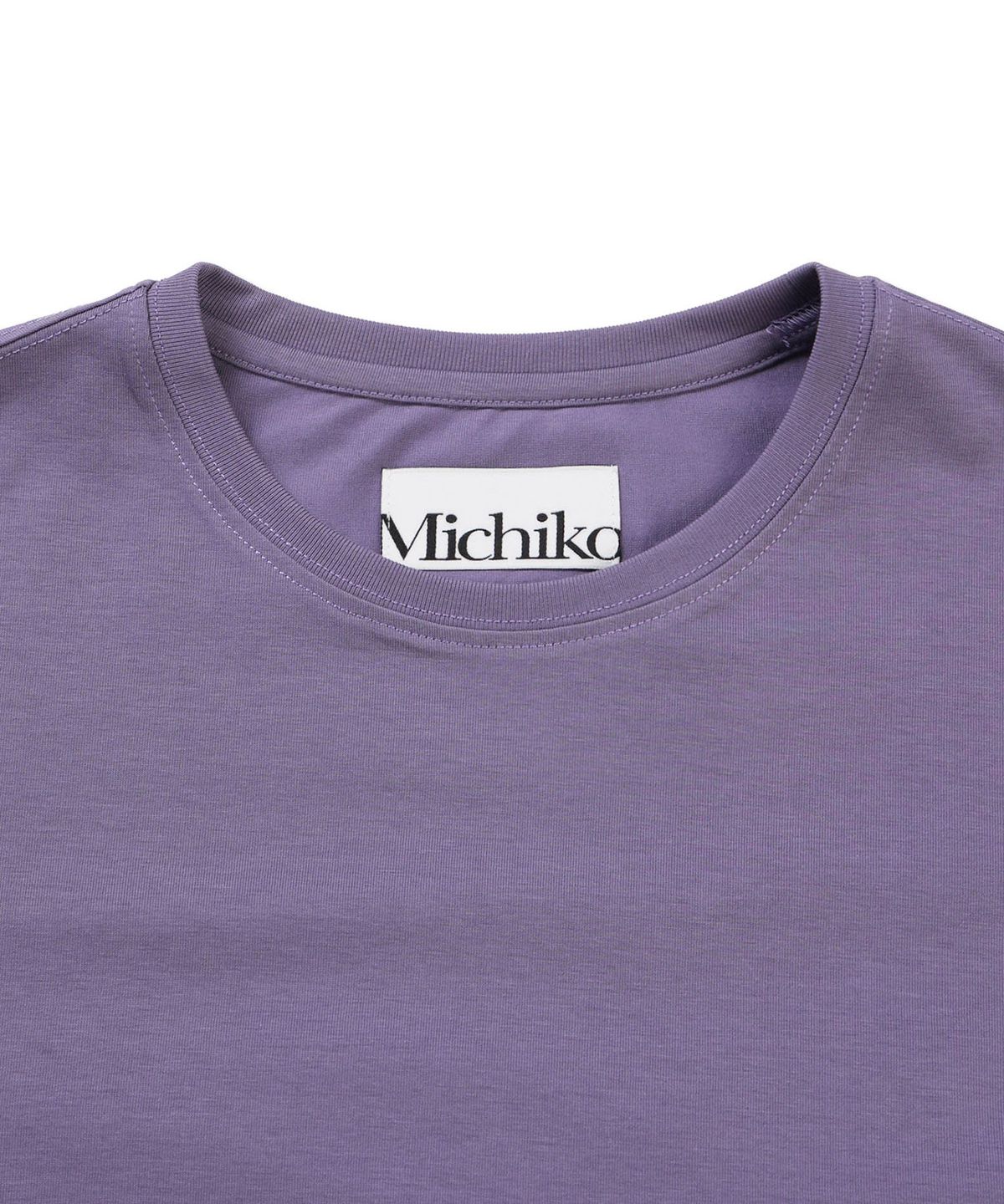 미치코런던 코시노(MICHIKO LONDON KOSHINO) 실키 텍스쳐 코튼 티 더스티 퍼플 (2 type)