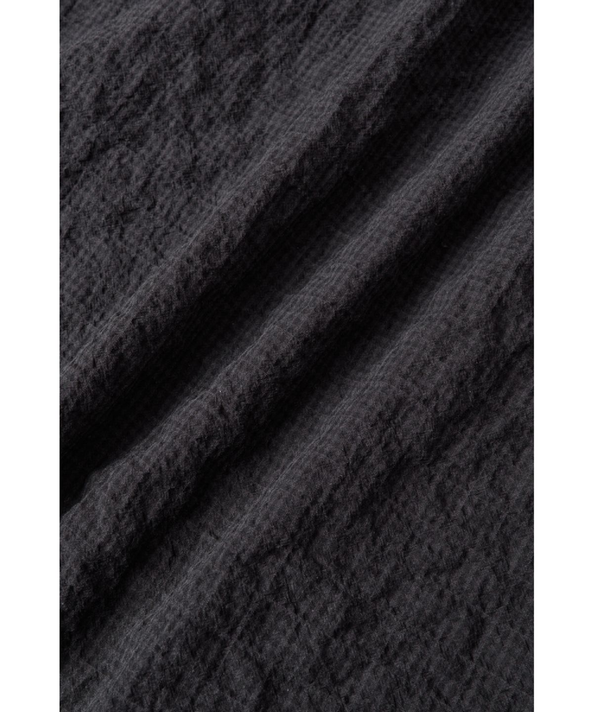 해칭룸(HATCHINGROOM) Band Collar Shirt Pin Check Dyed Charcoal