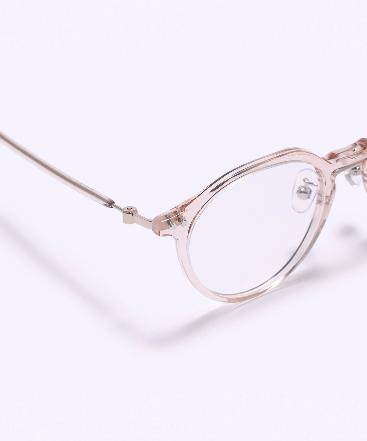 알로아이웨어(ALO EYEWEAR) [SILVERBITE] SBG7605 1616G HD ACETATE 초경량 고밀도 아세테이트 라이트 브라운 판토 안경테 블루라이트 렌즈 선택