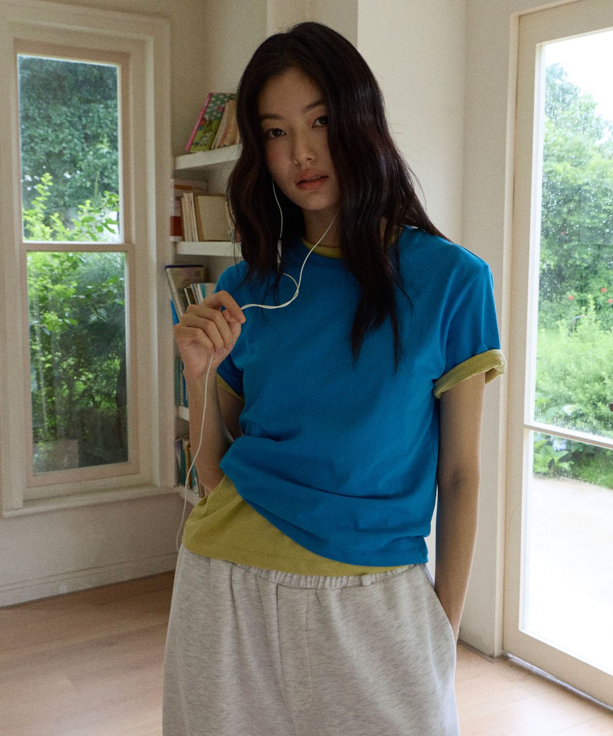 무드인사이드 우먼(MOOD INSIDE WOMAN) (woman) 컬러팩 에센셜 레이어드 크롭 하프티_18Color